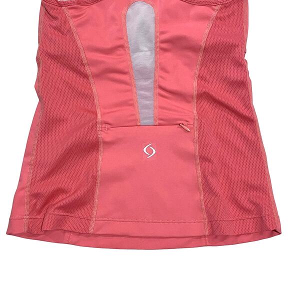 Athletic Racerback Tank Top with Support bra by Moving Comfort in Pink - Picture 4 of 10